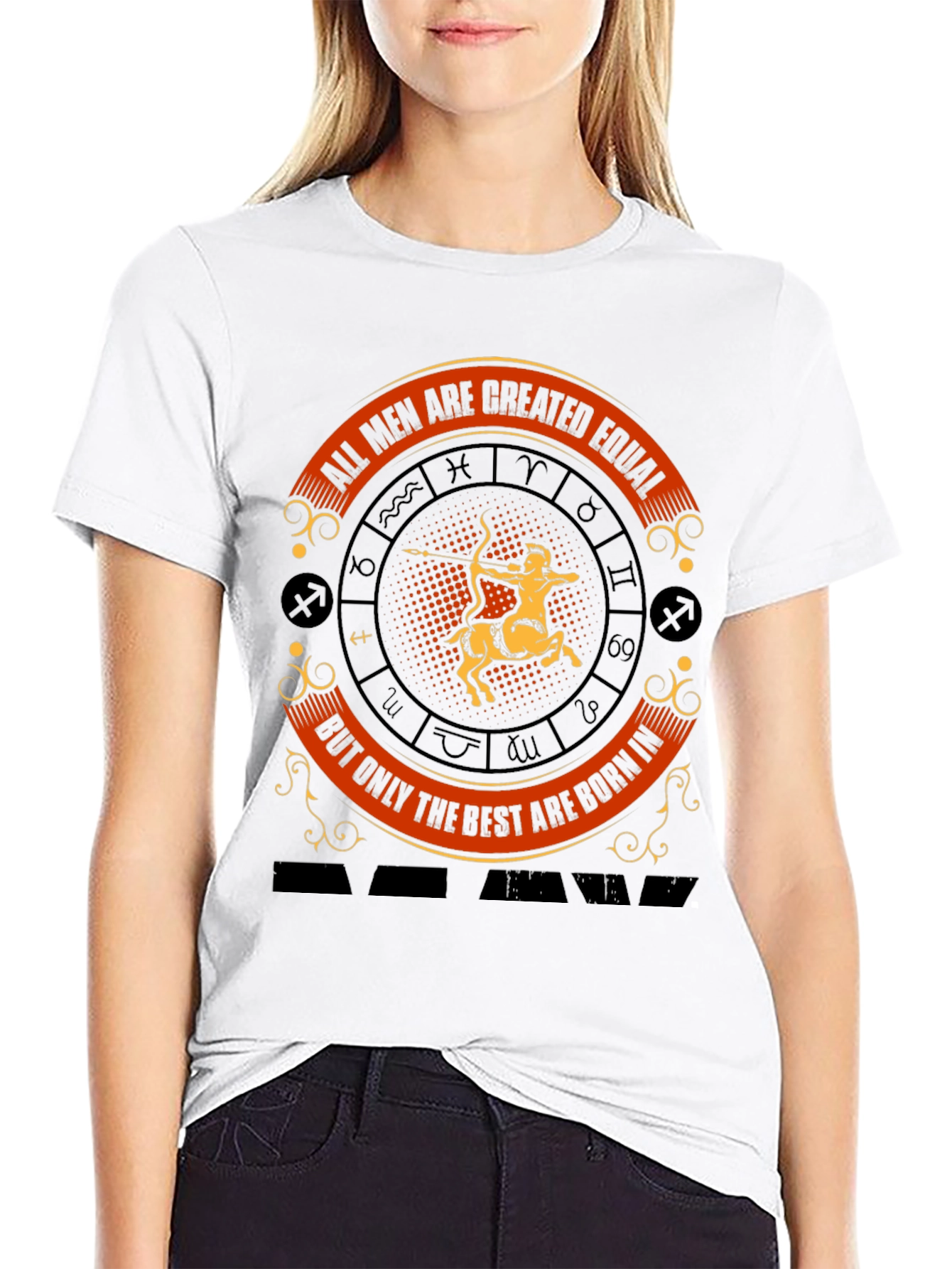 Sagittarius Zodiac T-Shirt - All Men Are Created Equal