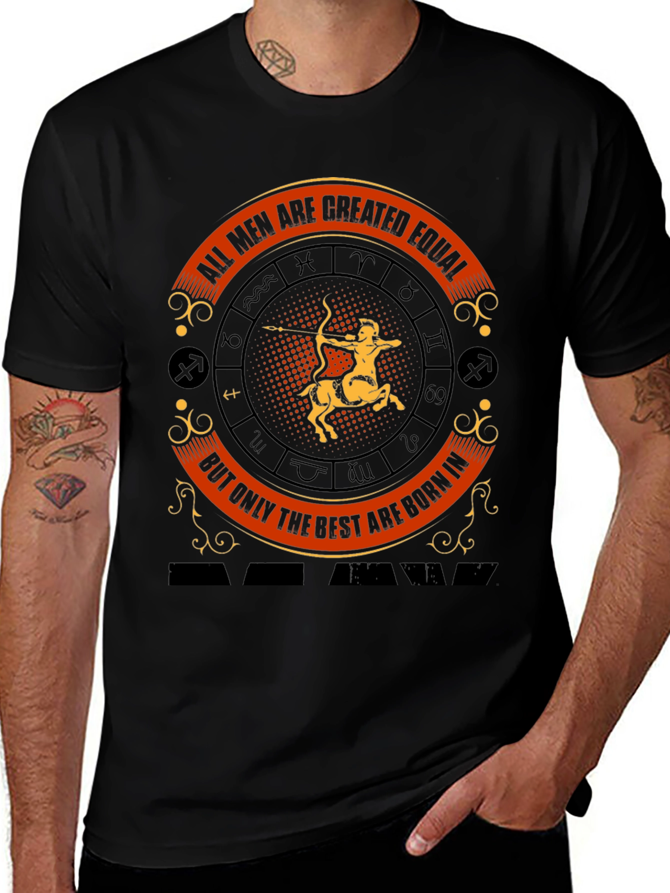 Sagittarius Zodiac T-Shirt - All Men Are Created Equal