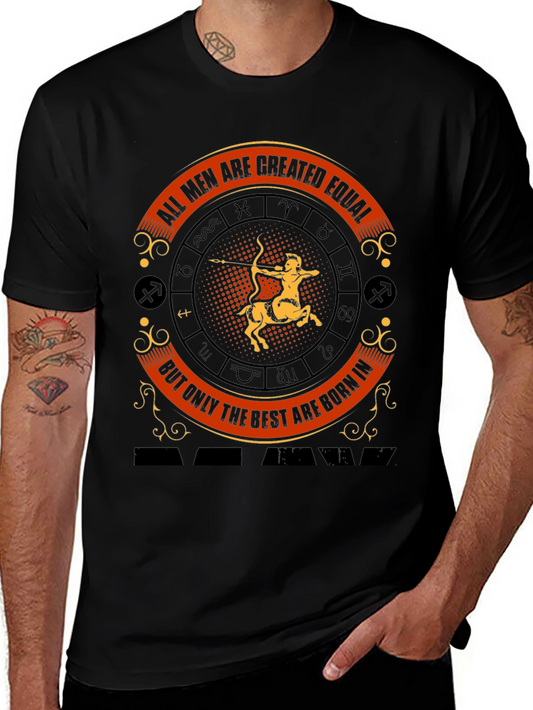 Sagittarius Zodiac T-Shirt - All Men Are Created Equal