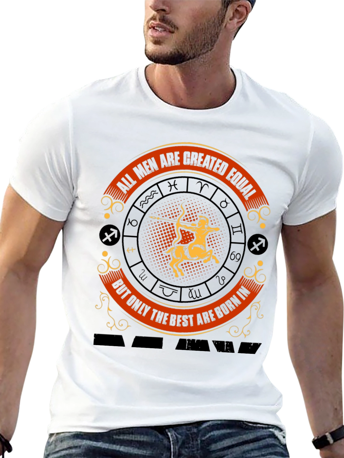 Sagittarius Zodiac T-Shirt - All Men Are Created Equal