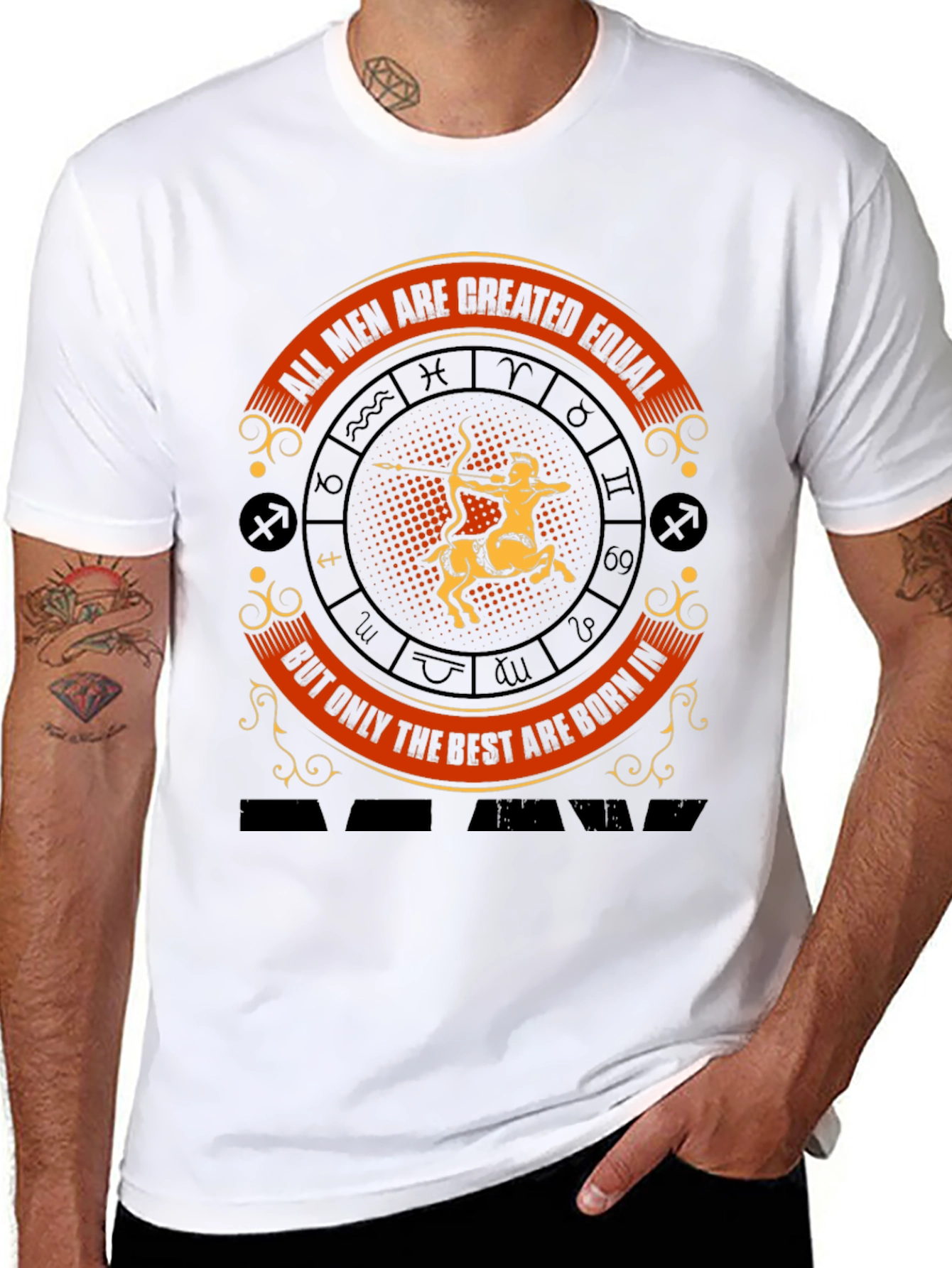 Sagittarius Zodiac T-Shirt - All Men Are Created Equal