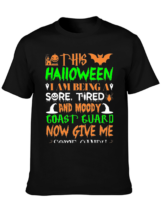 Halloween Coast Guard T-Shirt - Sore Tired & Moody