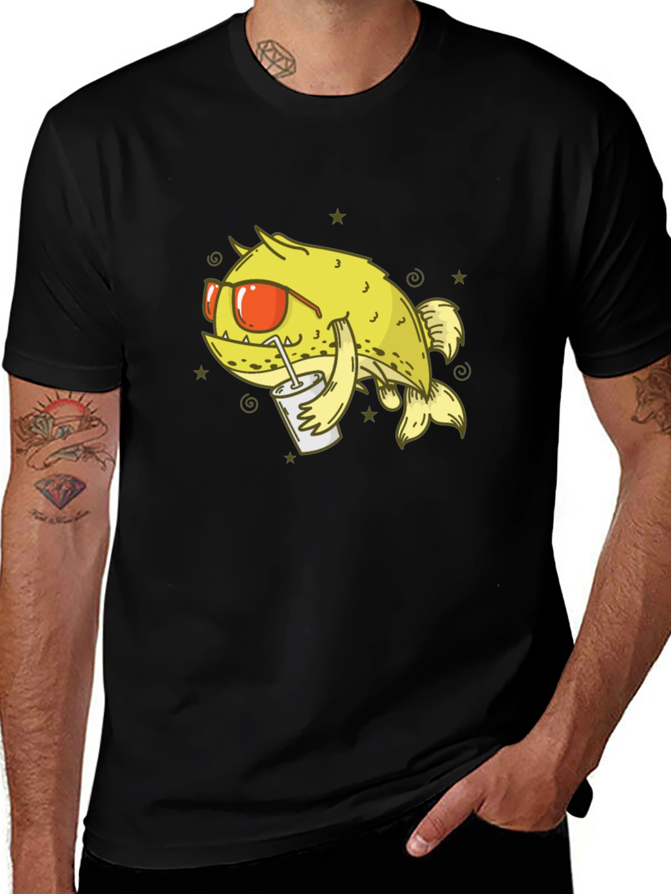 Cool Cartoon Fish T-Shirt