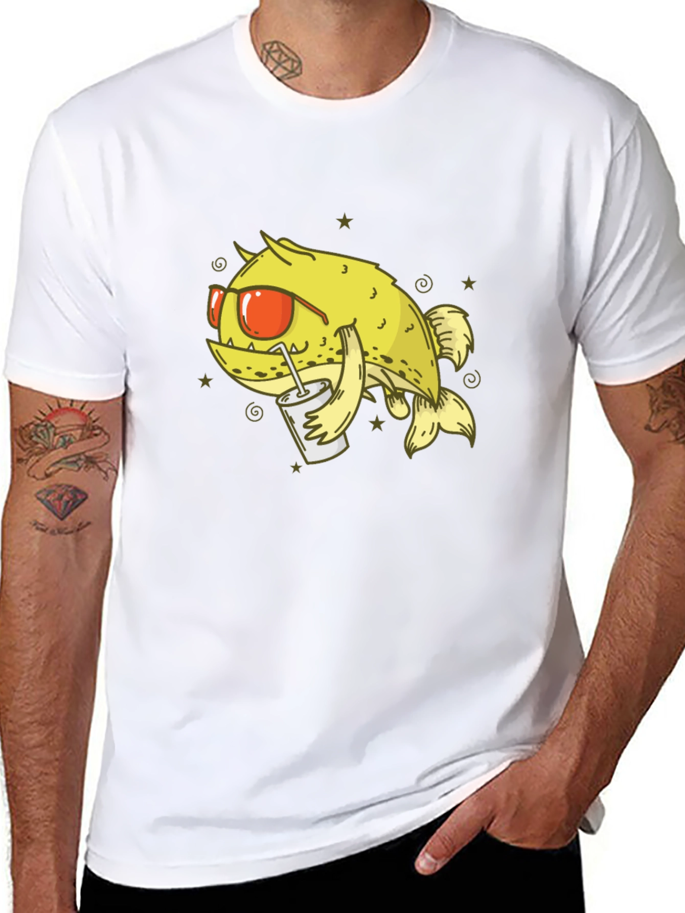 Cool Cartoon Fish T-Shirt