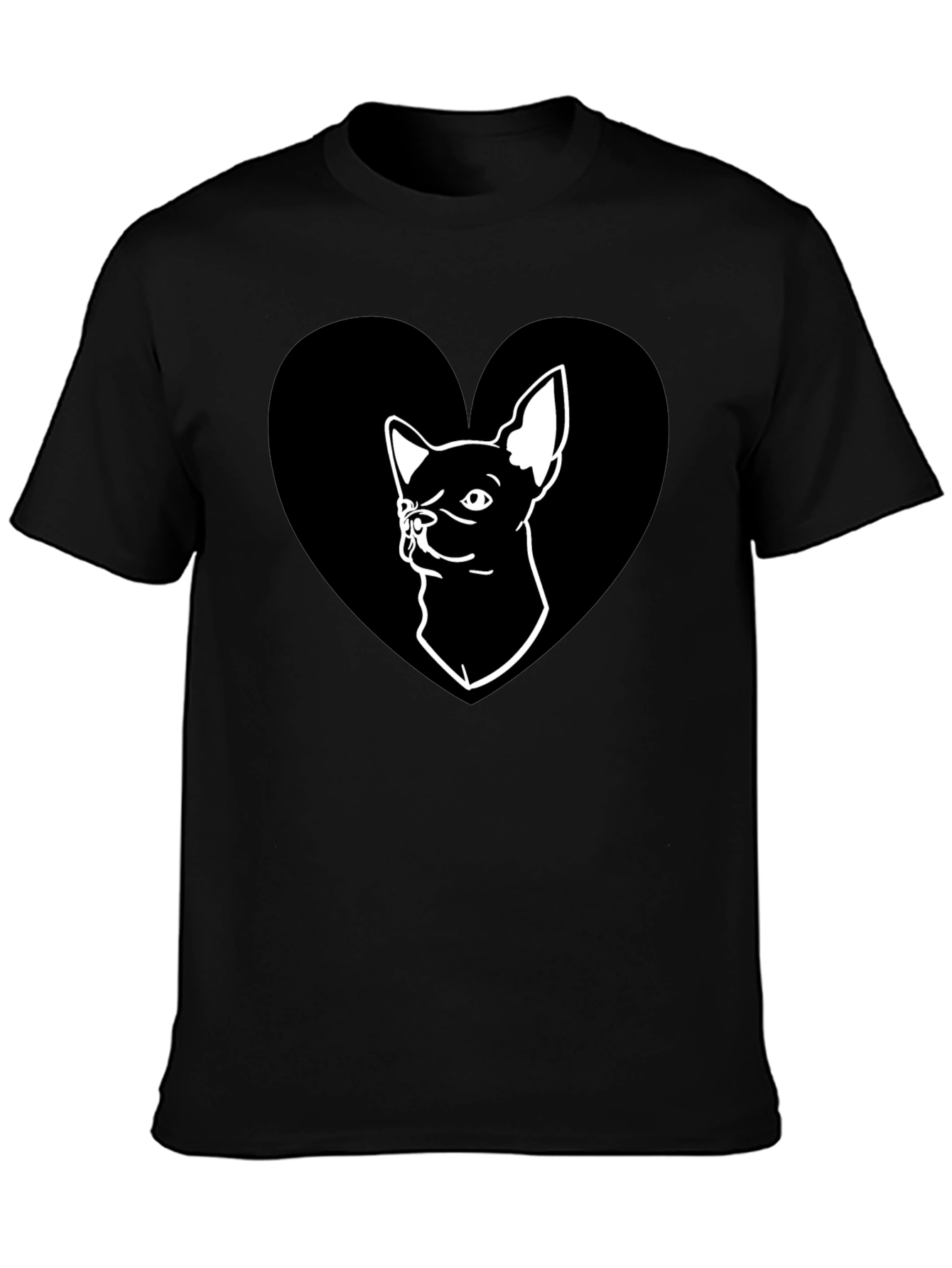 Chihuahua Heart Graphic Tee - Cute Dog Lover Shirt