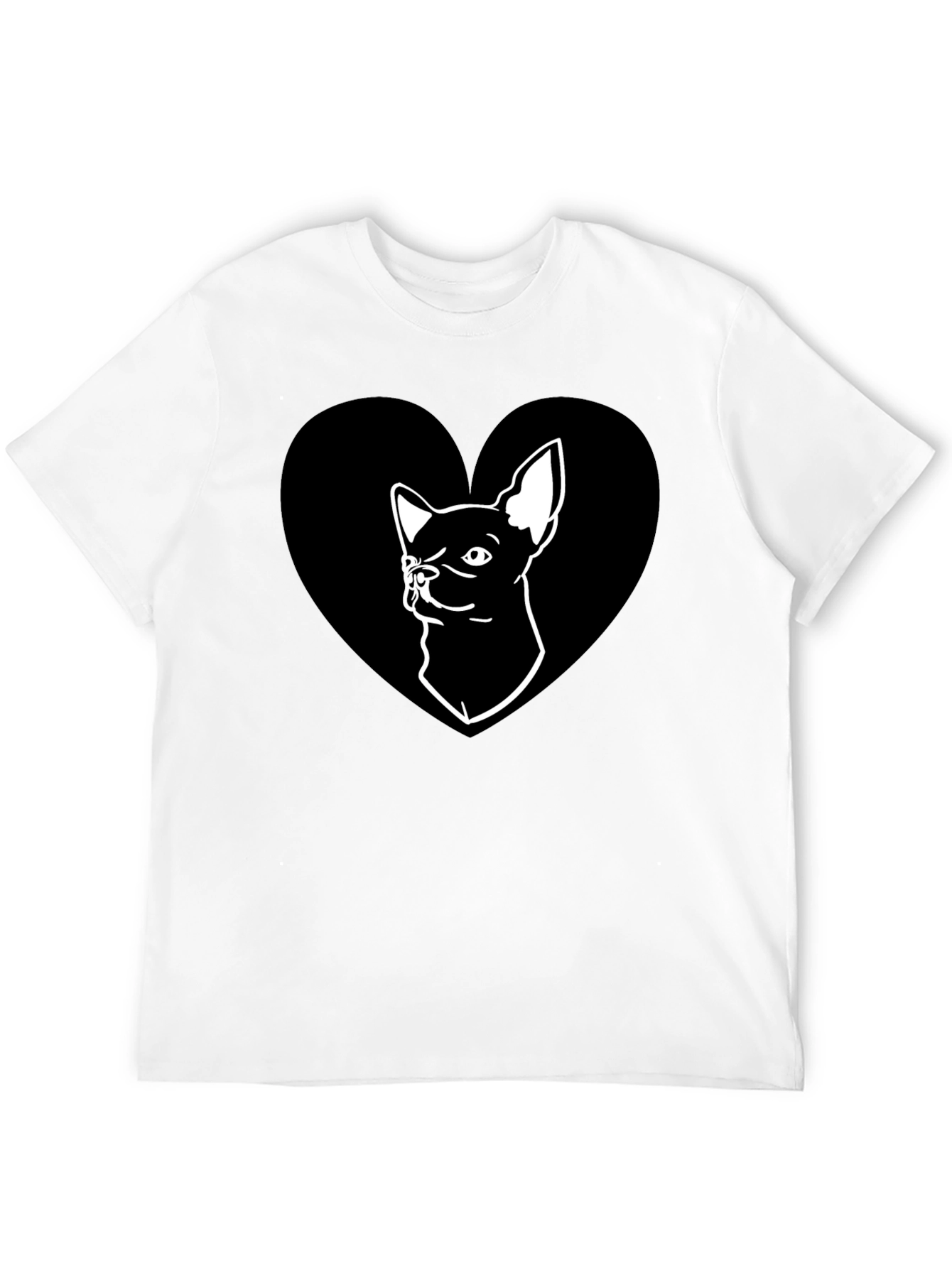 Chihuahua Heart Graphic Tee - Cute Dog Lover Shirt