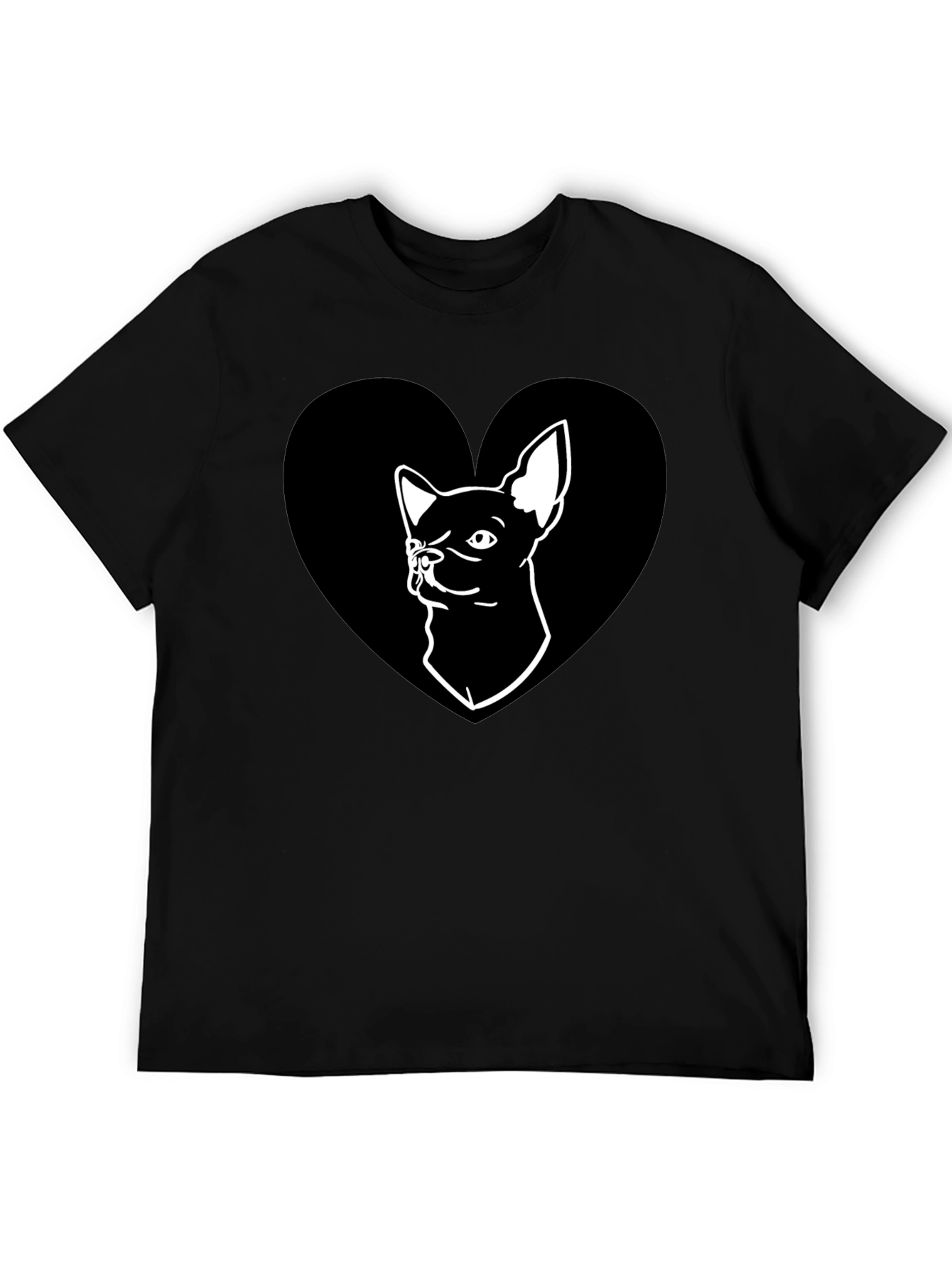 Chihuahua Heart Graphic Tee - Cute Dog Lover Shirt