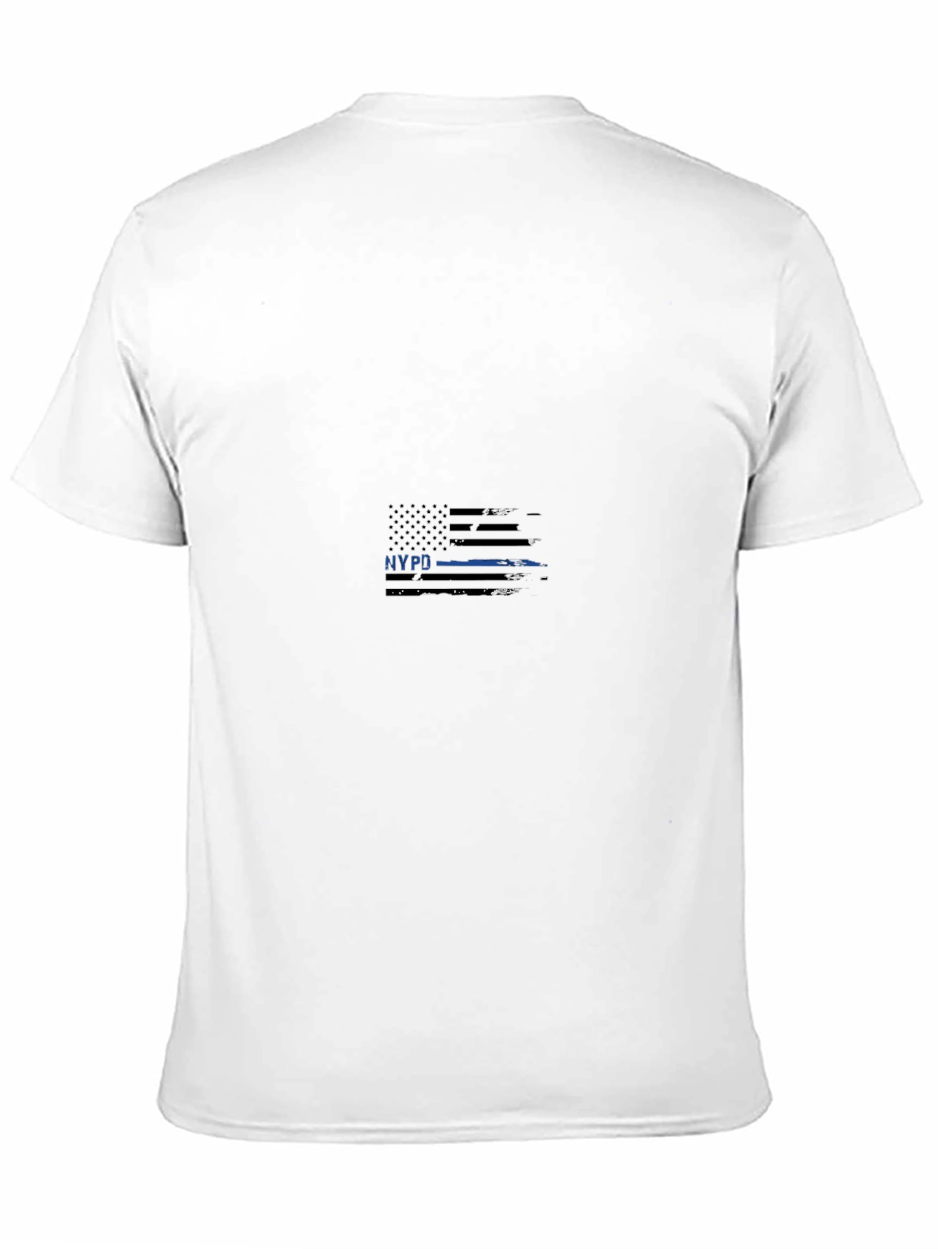 NYPD Flag Graphic Tee - Premium Black Cotton T-Shirt
