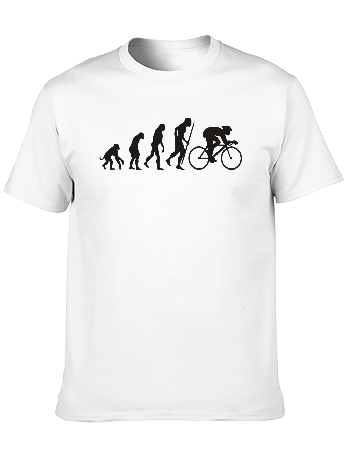 Evolution of Cyclist Black T-Shirt