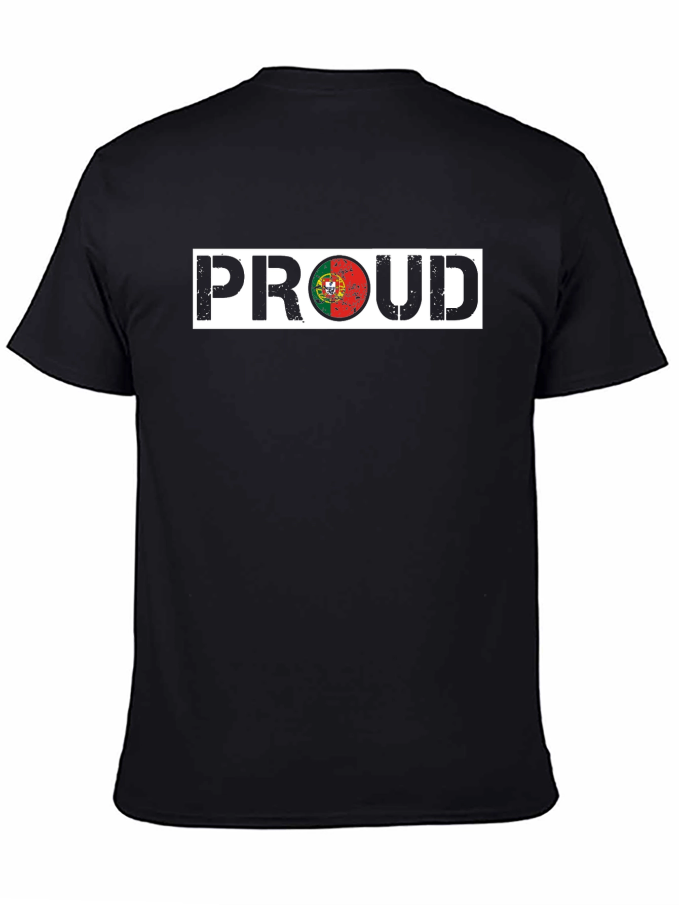 Portugal Flag Proud Black T-Shirt