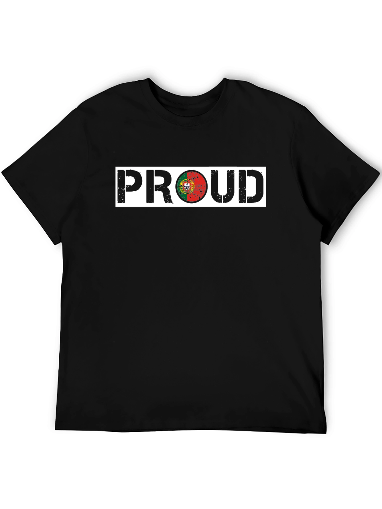 Portugal Flag Proud Black T-Shirt