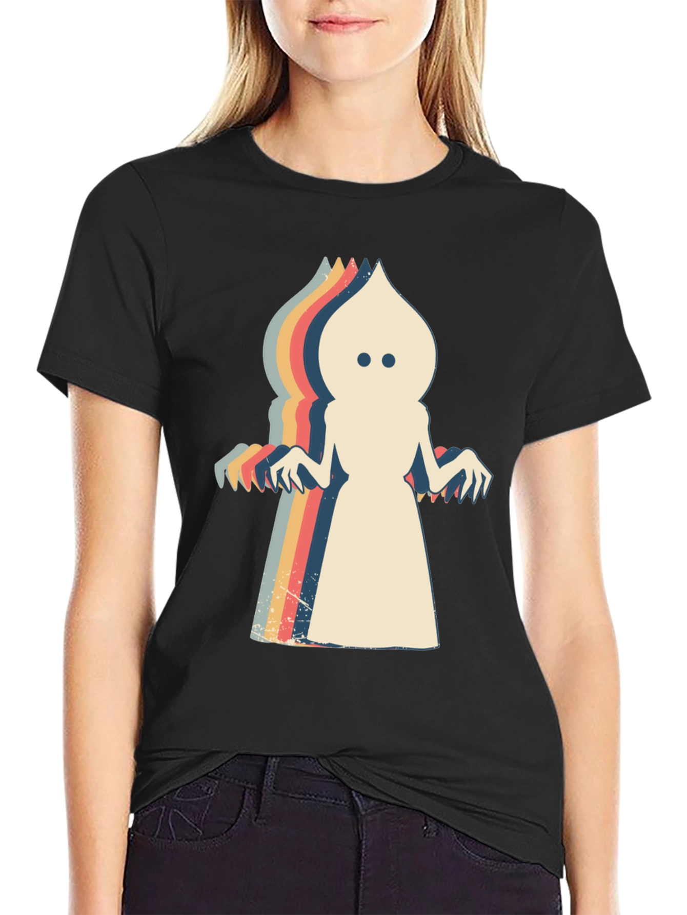 Retro Ghost Graphic T-Shirt