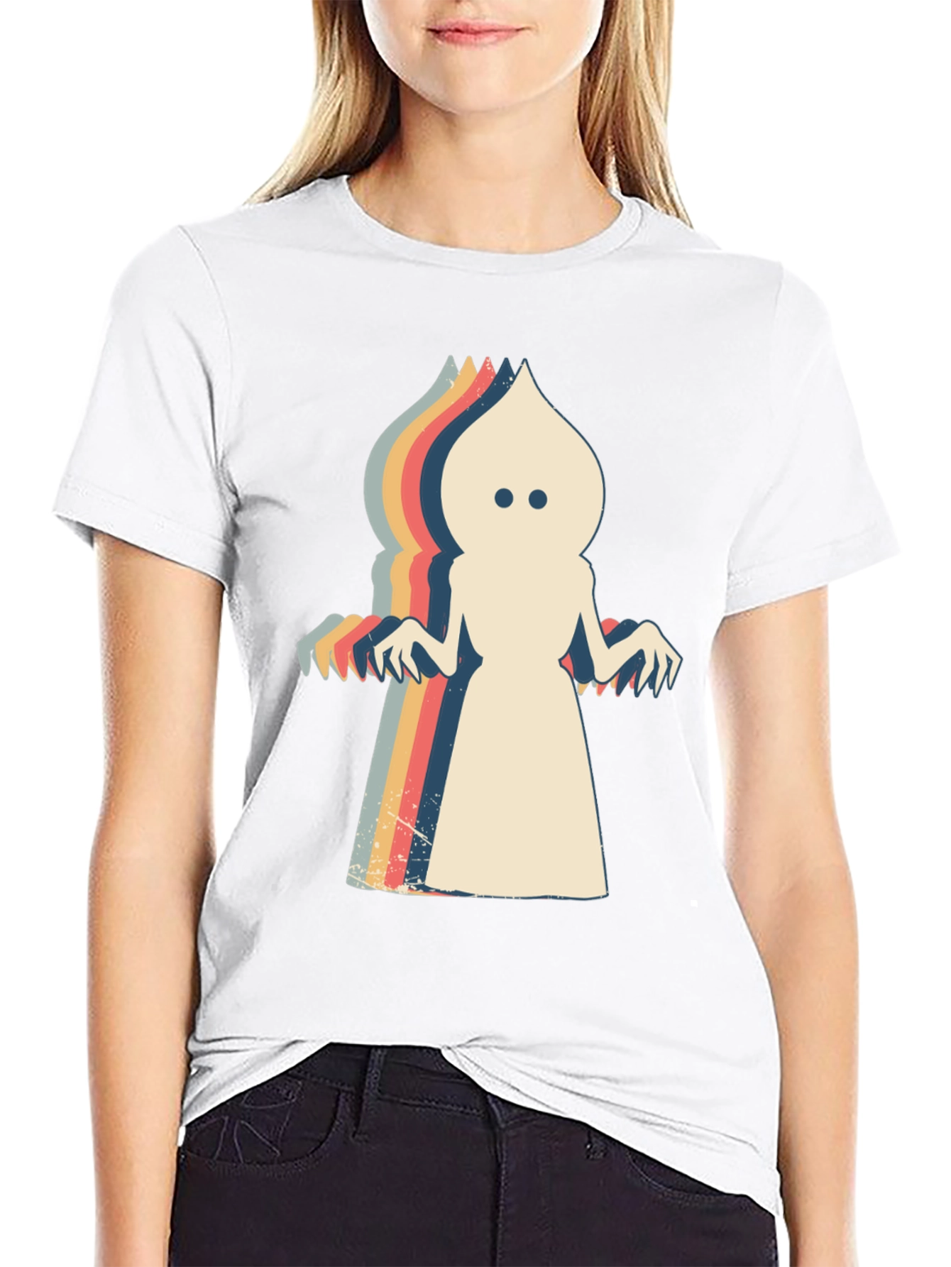 Retro Ghost Graphic T-Shirt