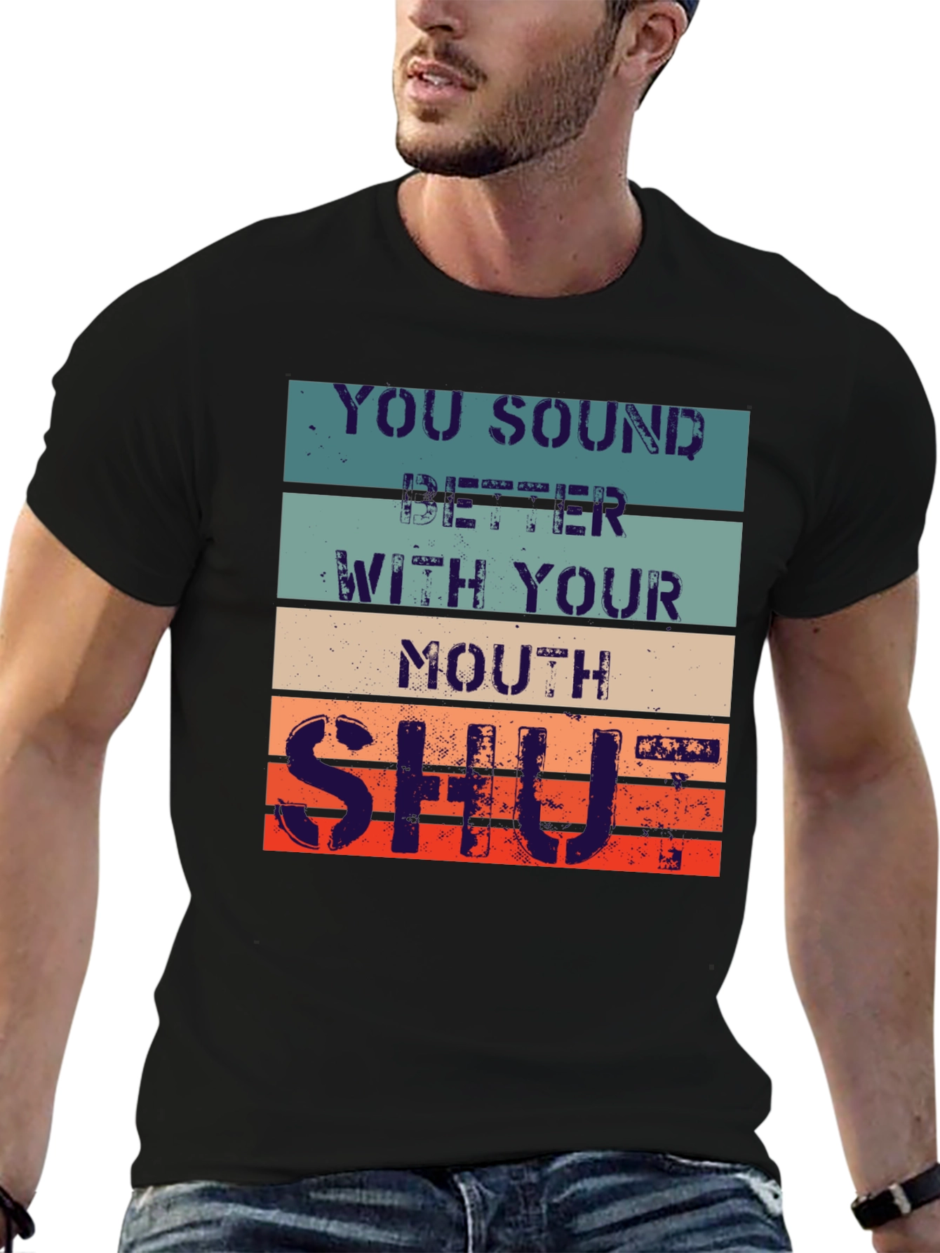 Shut Your Mouth Mens Graphic T-Shirt