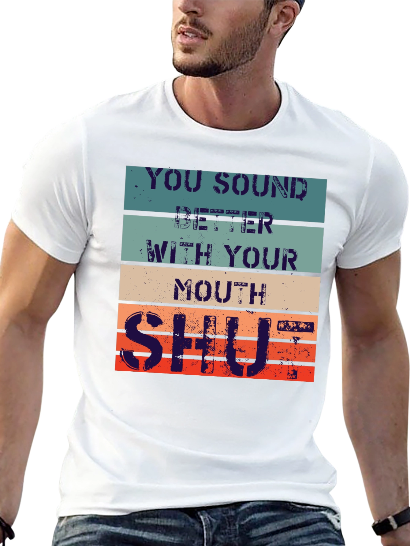 Shut Your Mouth Mens Graphic T-Shirt