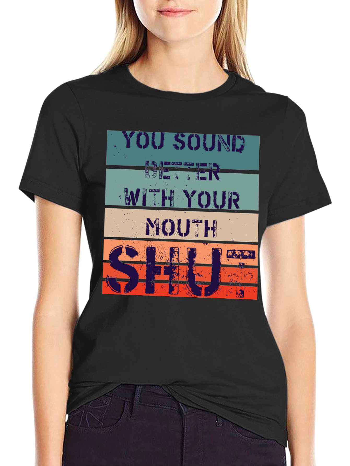 Shut Your Mouth Mens Graphic T-Shirt