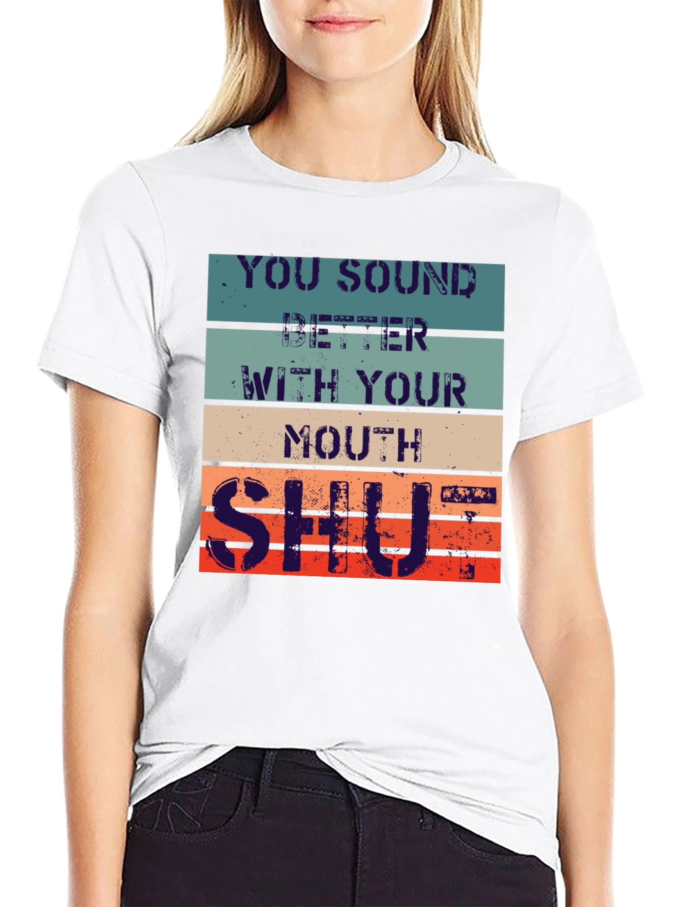 Shut Your Mouth Mens Graphic T-Shirt