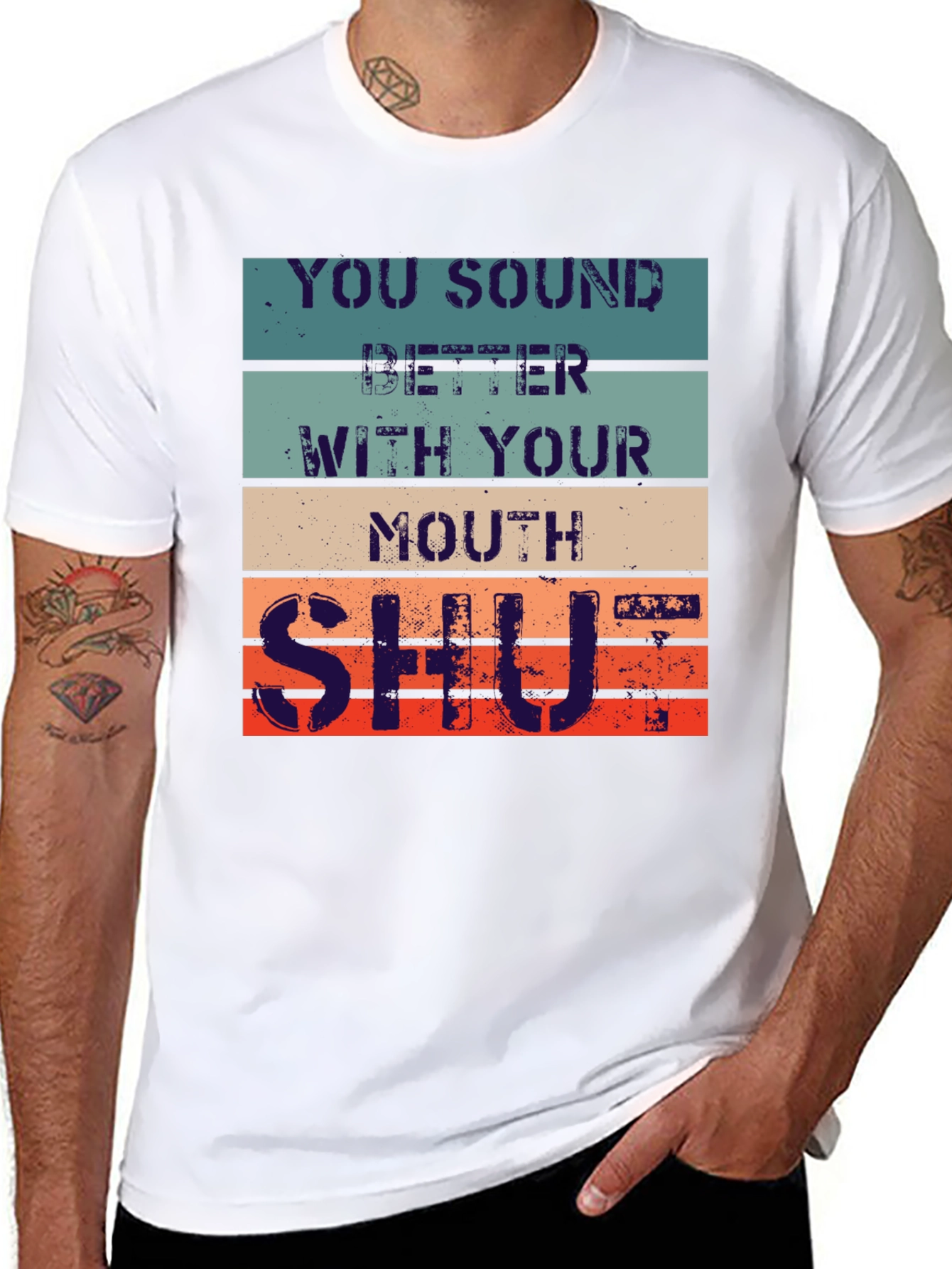 Shut Your Mouth Mens Graphic T-Shirt