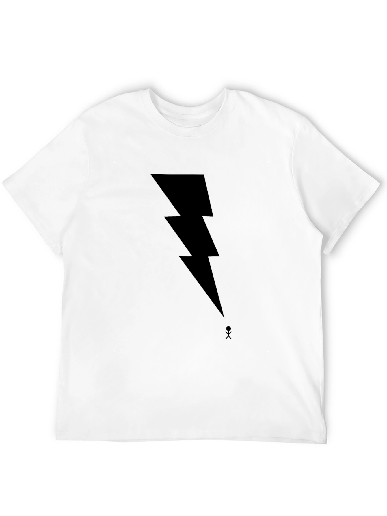 Lightning Bolt Graphic T-Shirt - Modern Crew Neck Tee