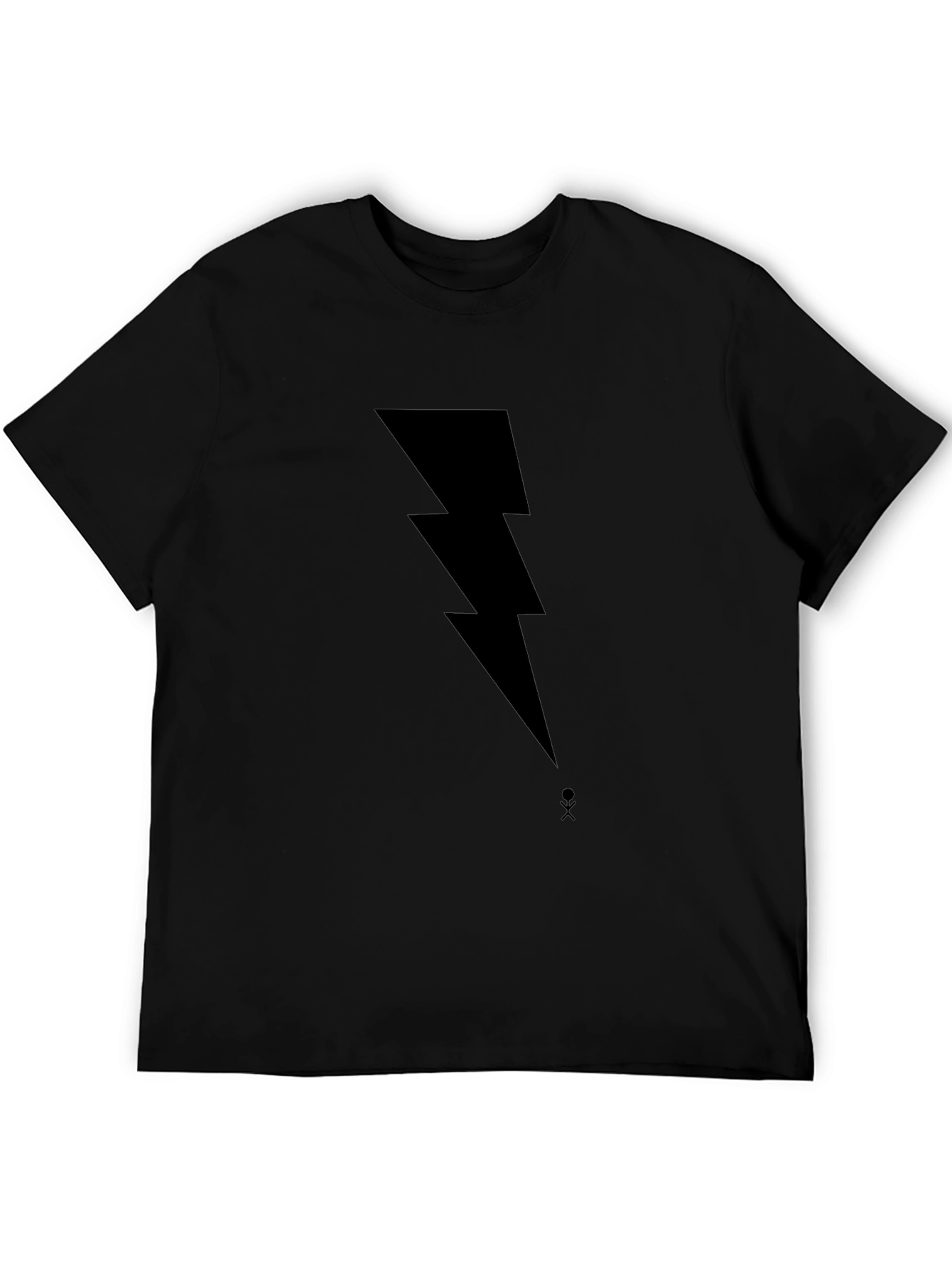 Lightning Bolt Graphic T-Shirt - Modern Crew Neck Tee