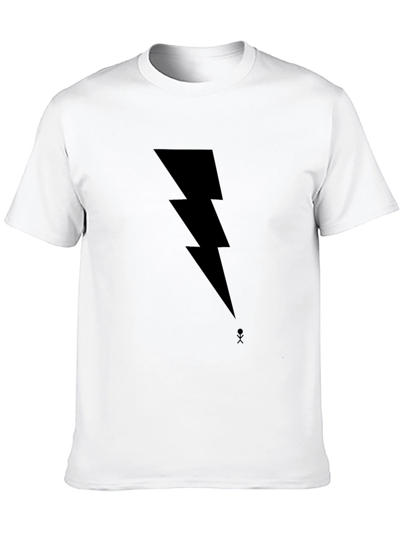 Lightning Bolt Graphic T-Shirt - Modern Crew Neck Tee