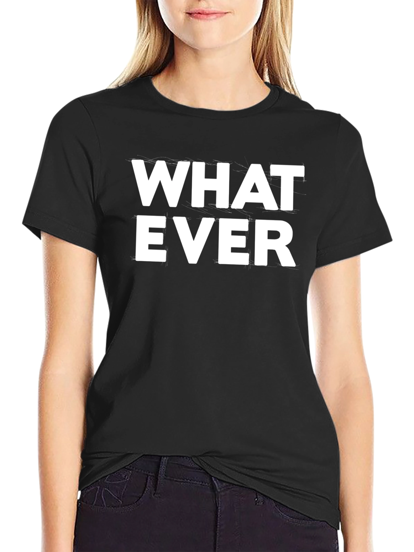 Whatever Graphic Print Crew Neck T-Shirt