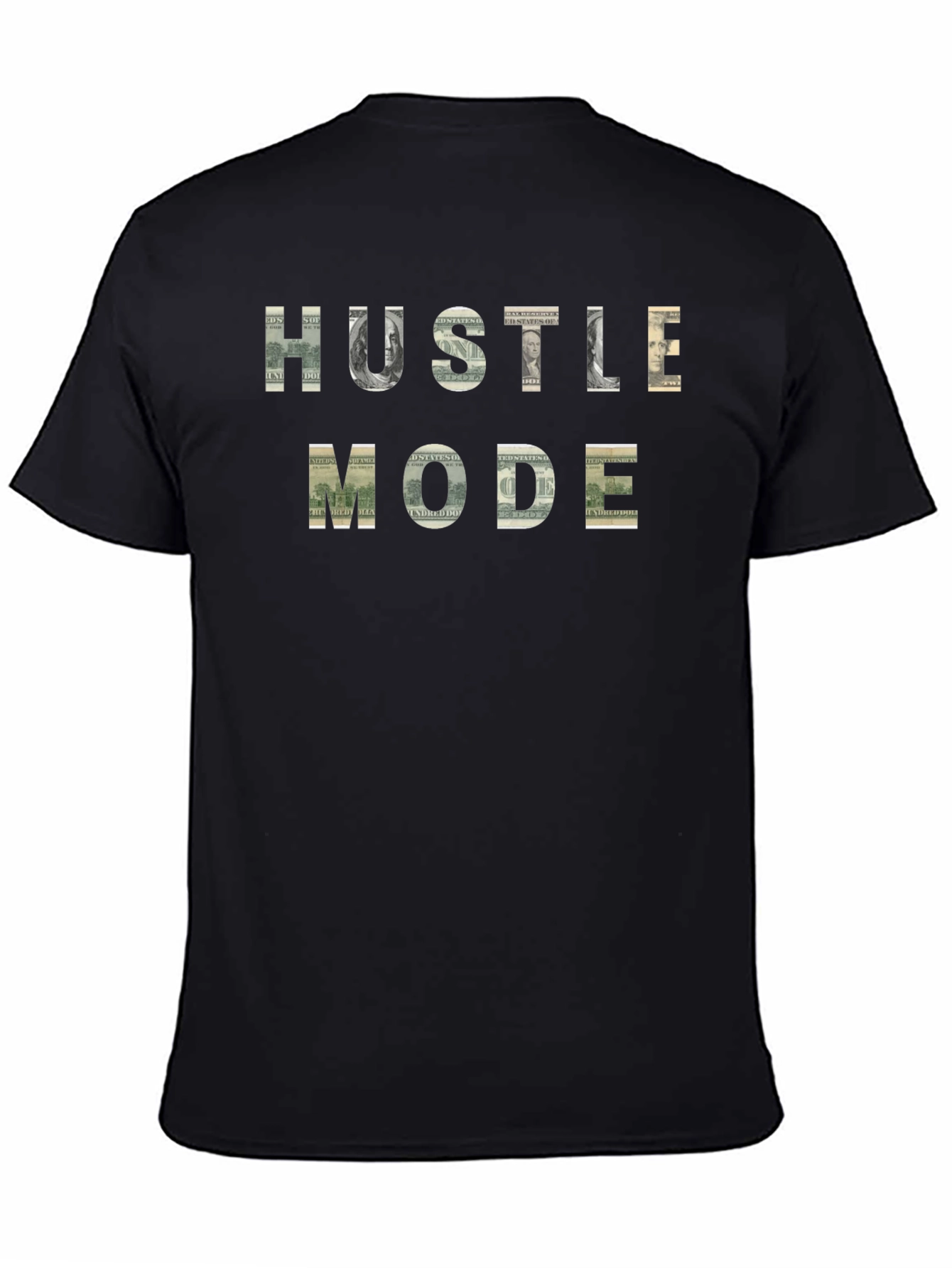 Hustle Mode Graphic Print Black Tee