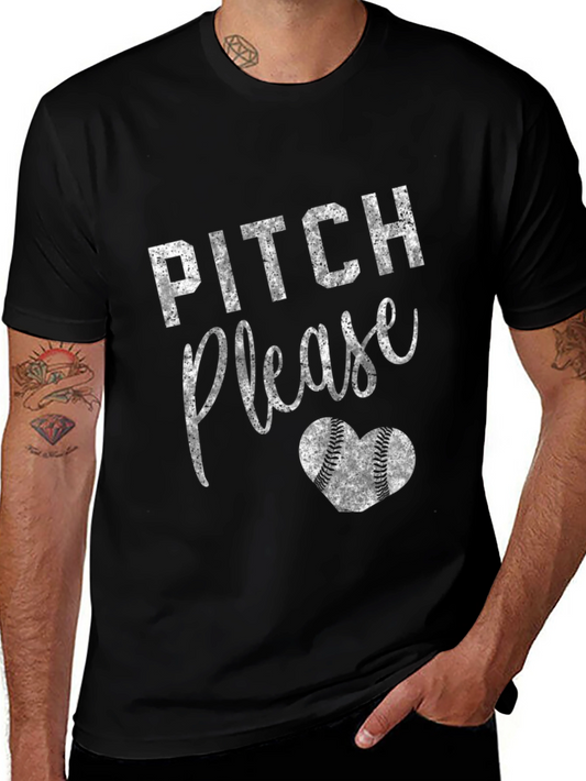 Pitch Please Baseball Heart T-Shirt
