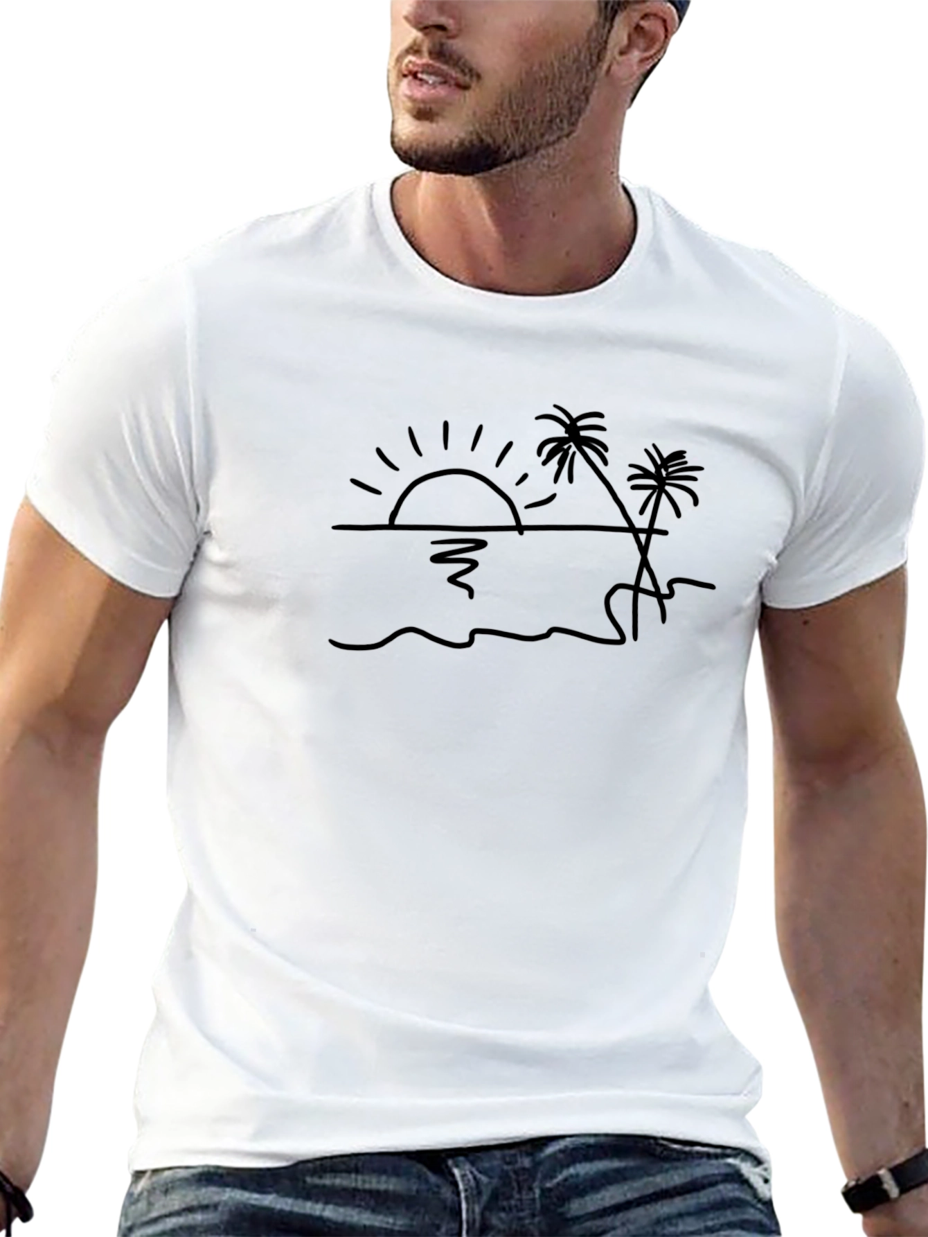 Sunset Beach Graphic Tee - Relaxed Fit