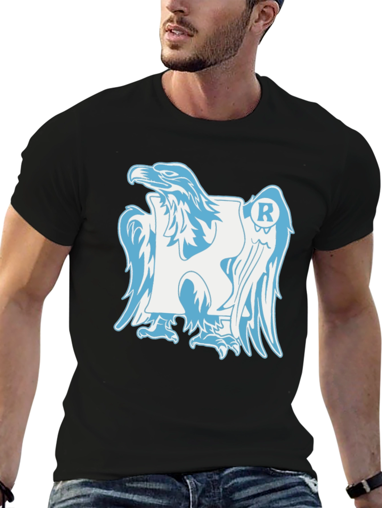 Eagle Emblem Black T-Shirt - Cool Graphic Tee