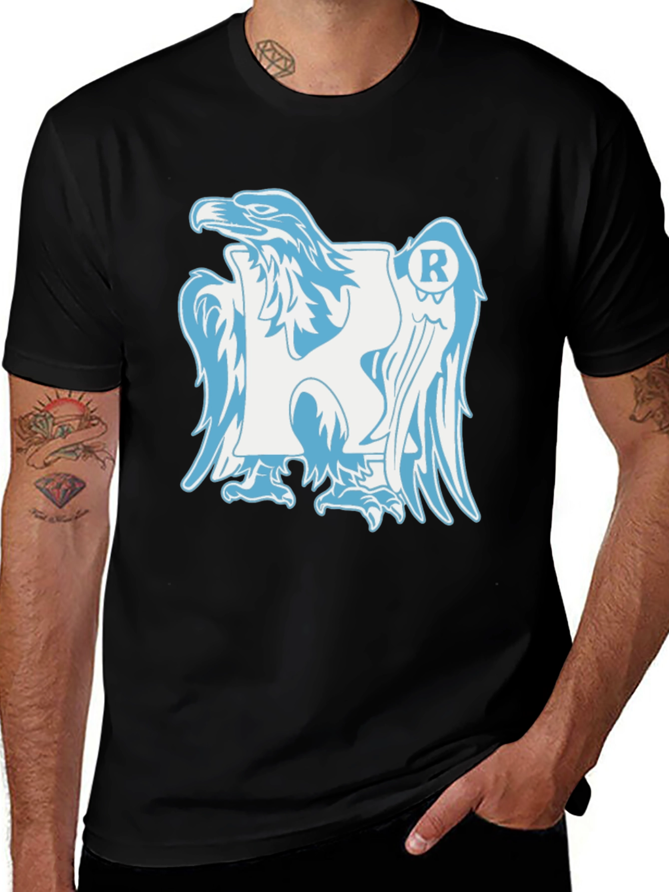 Eagle Emblem Black T-Shirt - Cool Graphic Tee