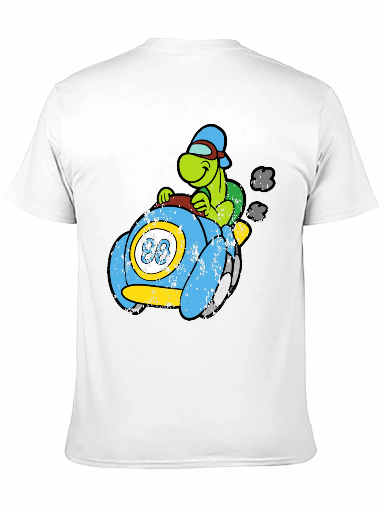 Turtle Car Graphic Tee - Unique Cartoon Design