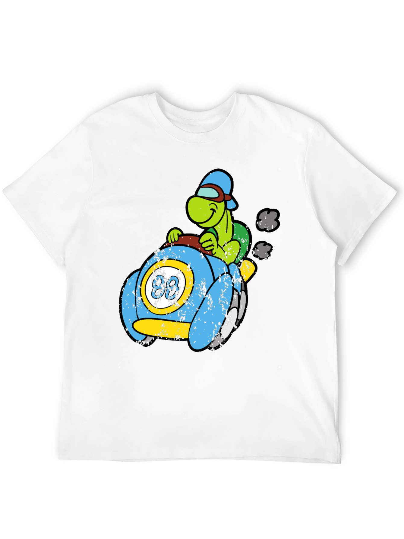 Turtle Car Graphic Tee - Unique Cartoon Design