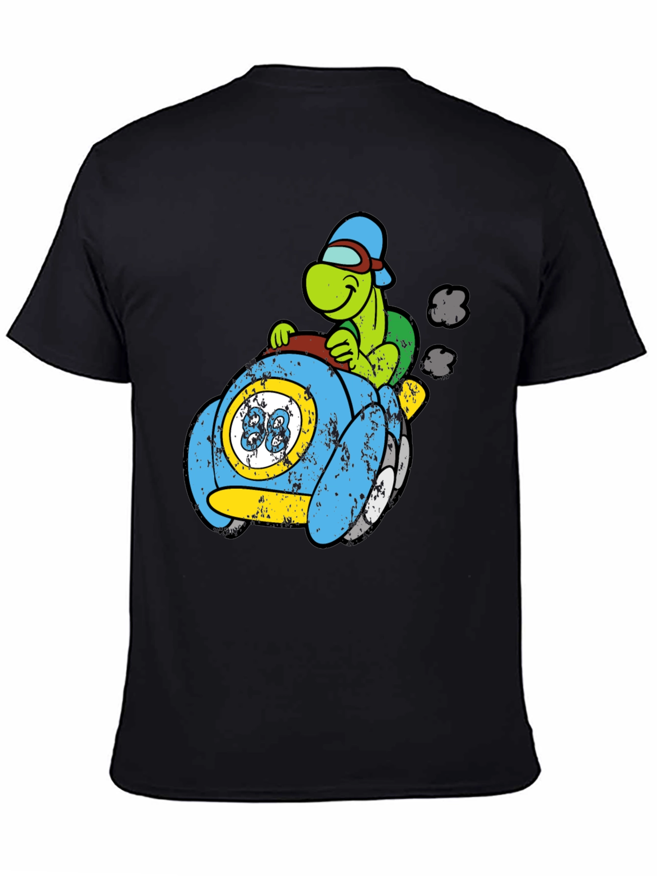 Turtle Car Graphic Tee - Unique Cartoon Design