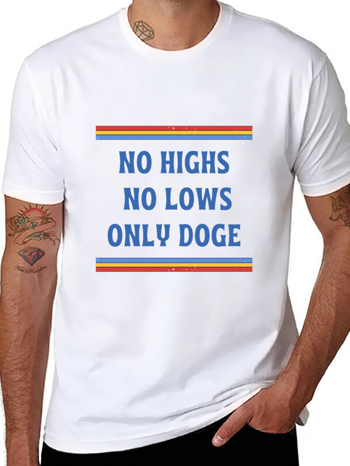 No Highs No Lows Only Doge Black Graphic Tee