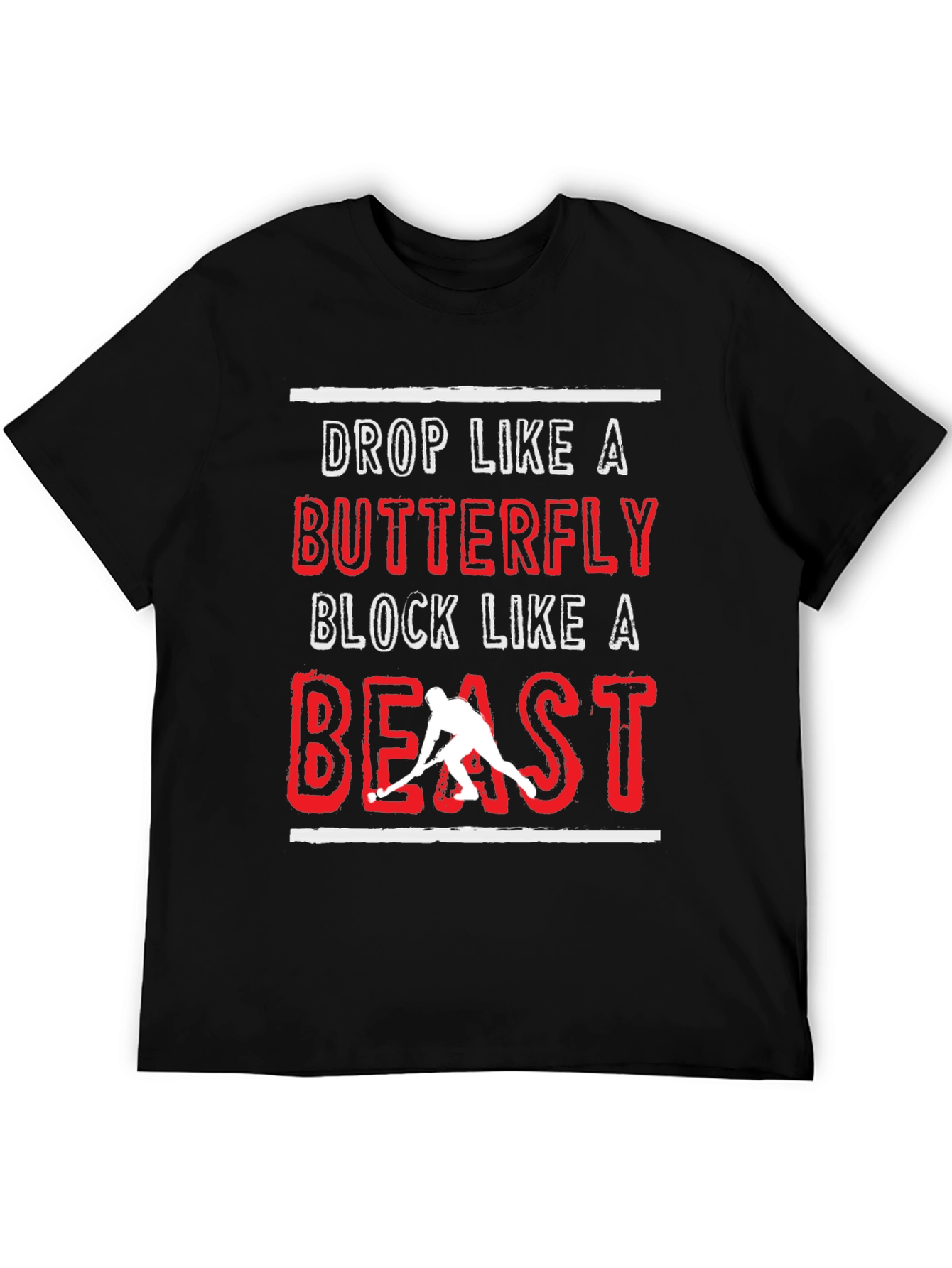 Hockey Beast Graphic T-Shirt - Black
