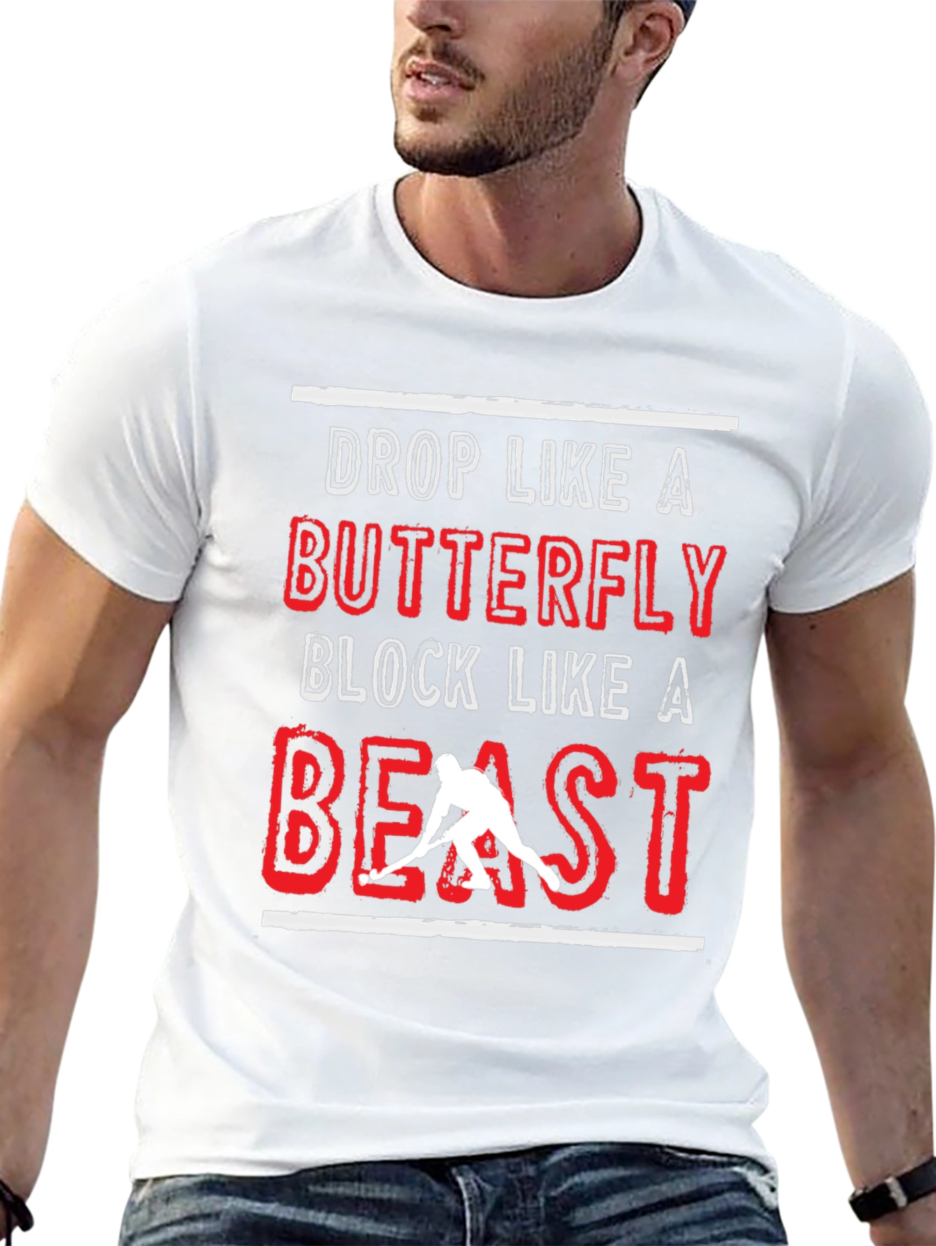 Hockey Beast Graphic T-Shirt - Black