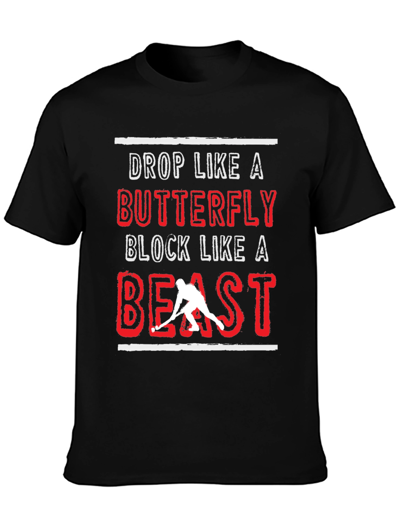 Hockey Beast Graphic T-Shirt - Black