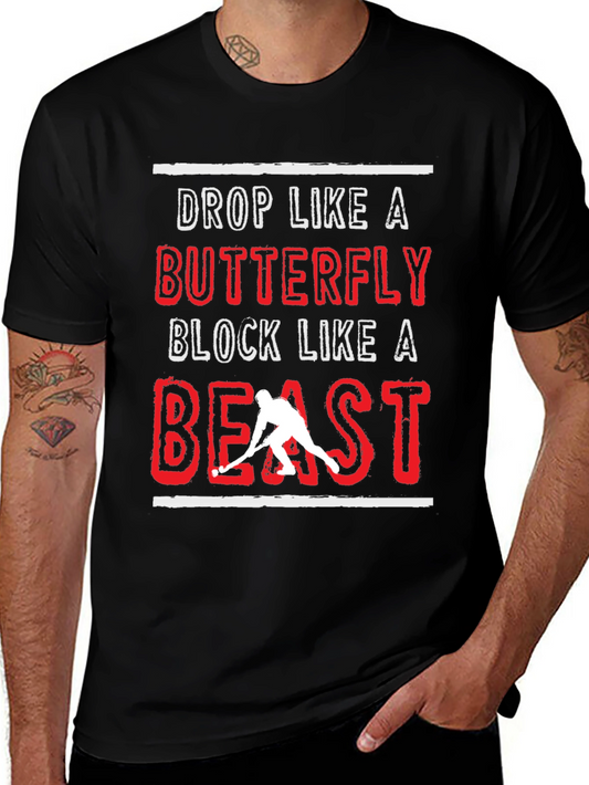 Hockey Beast Graphic T-Shirt - Black