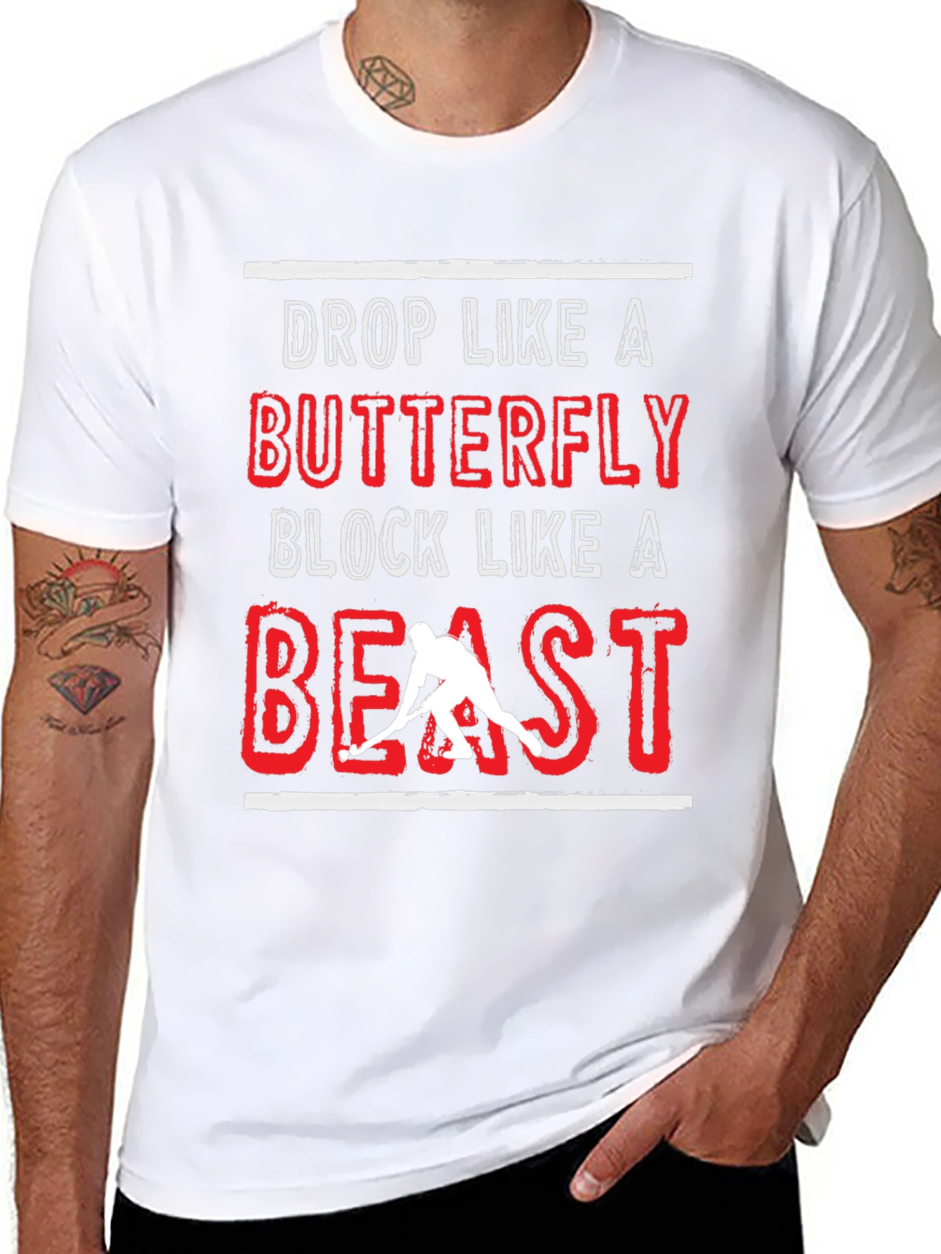 Hockey Beast Graphic T-Shirt - Black