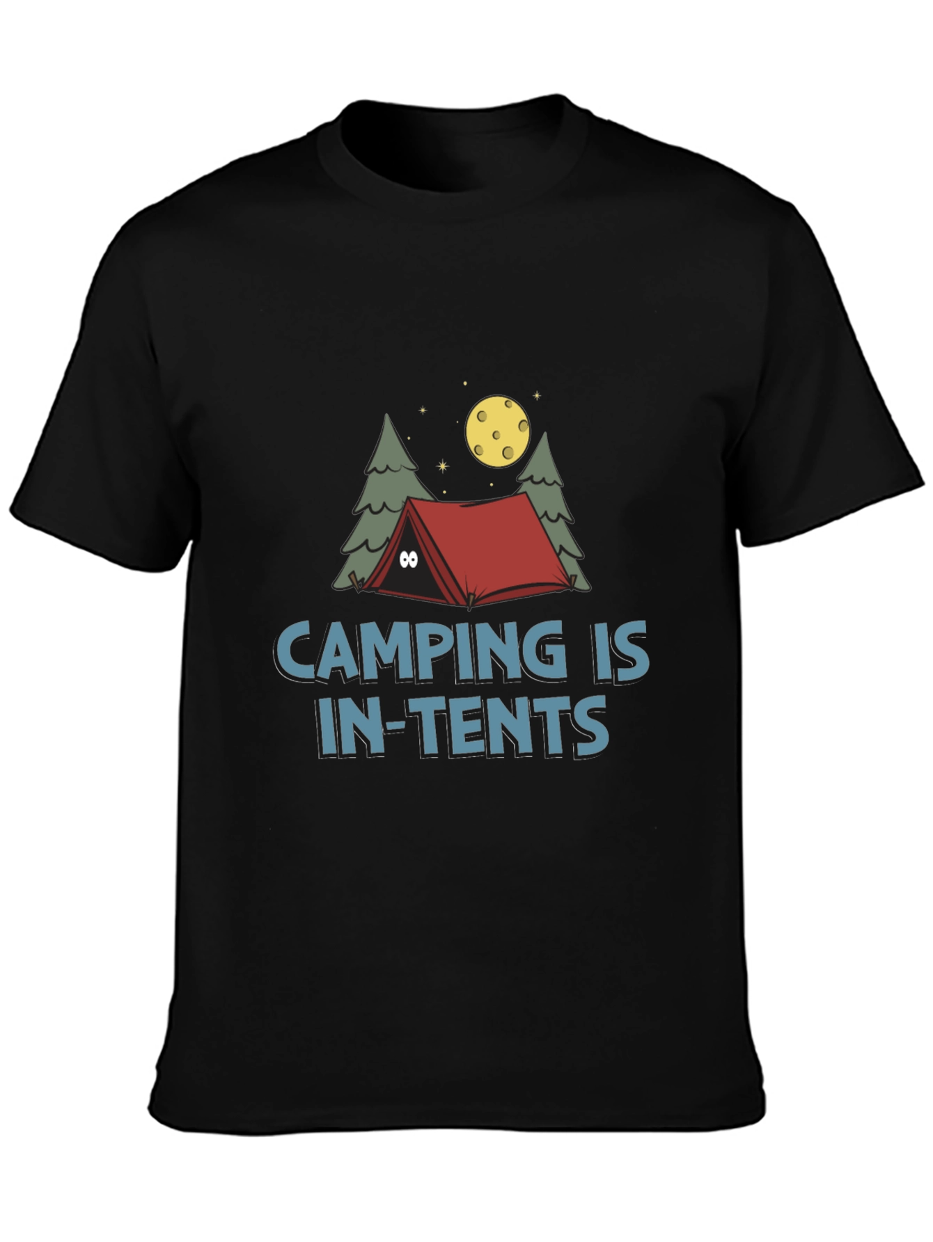 Camping Is In-Tents Funny Graphic Tee