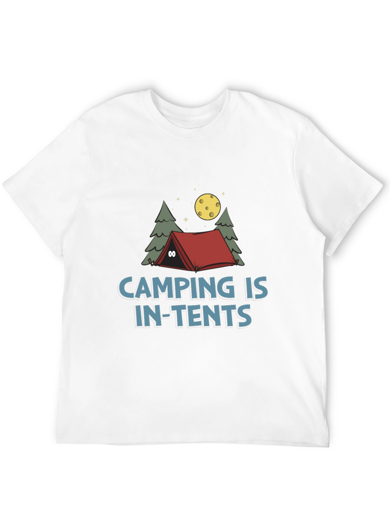 Camping Is In-Tents Funny Graphic Tee
