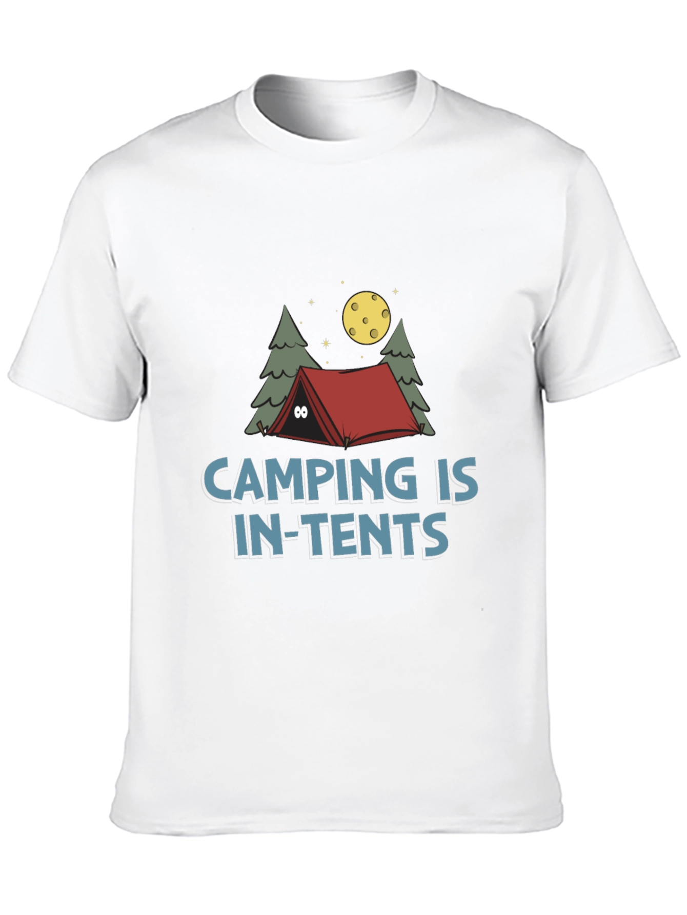 Camping Is In-Tents Funny Graphic Tee