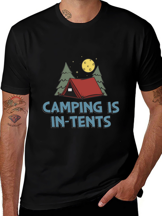 Camping Is In-Tents Funny Graphic Tee