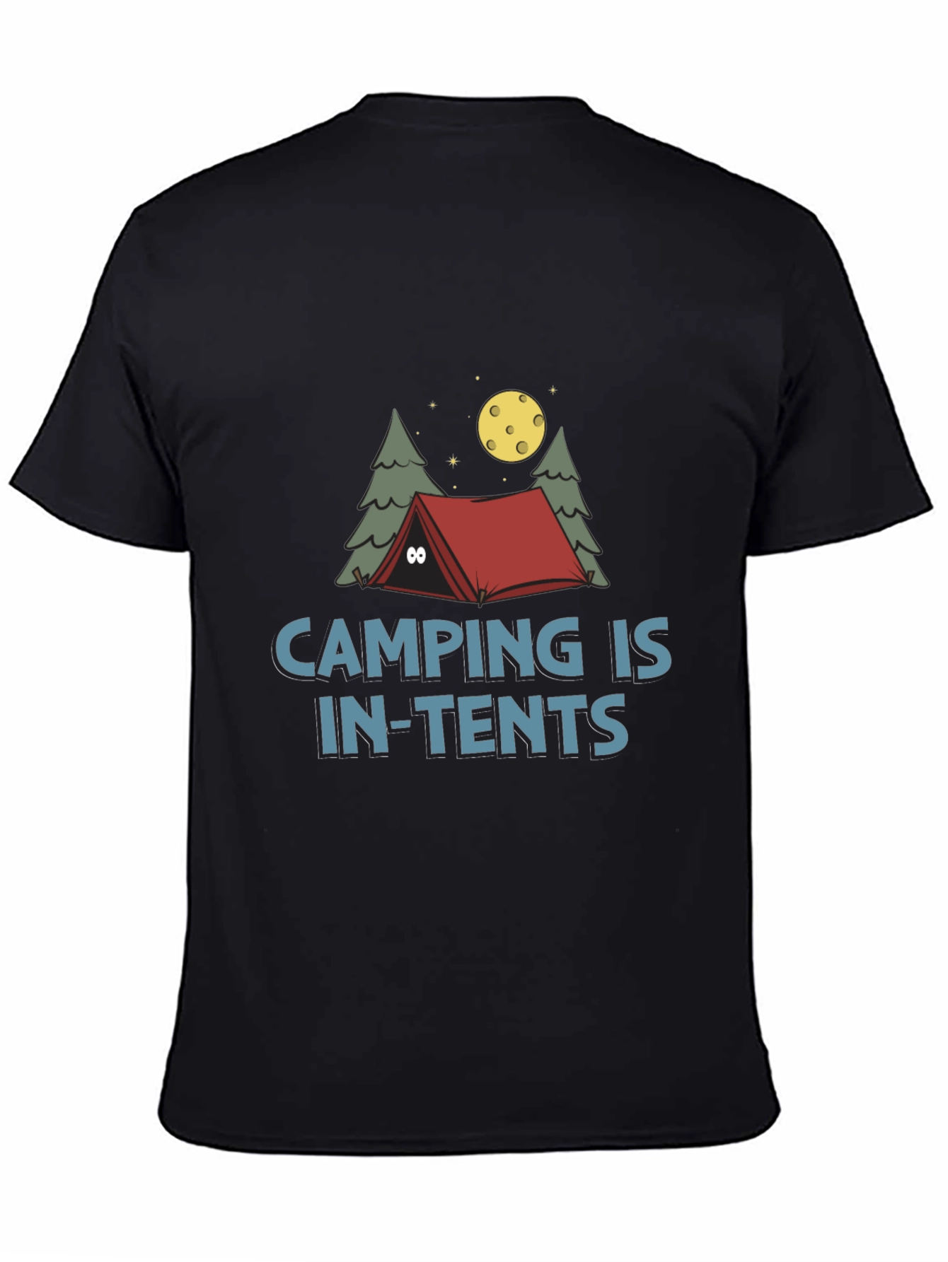 Camping Is In-Tents Funny Graphic Tee