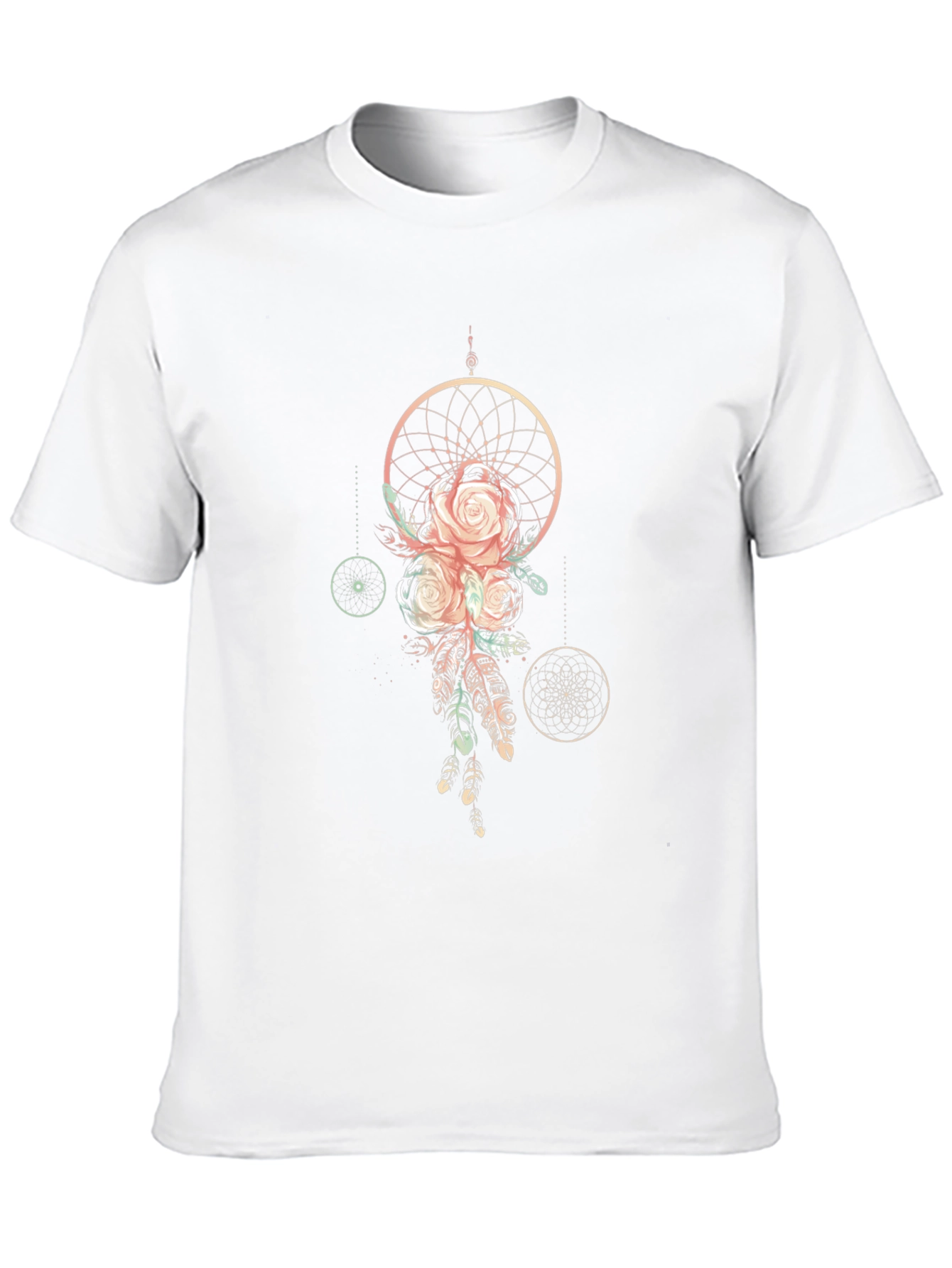 Dreamcatcher Rose Graphic Tee - Stylish Black T-Shirt