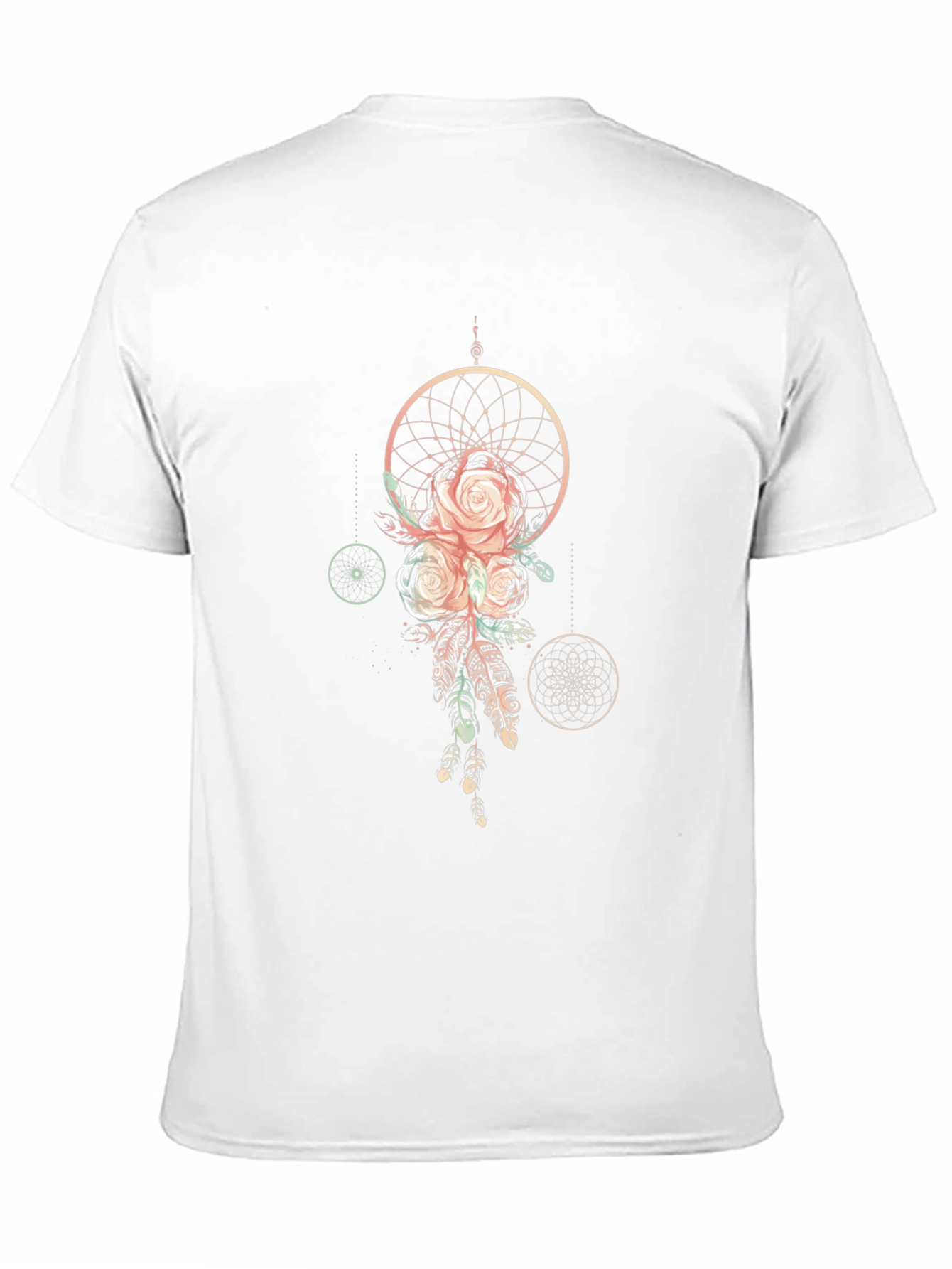 Dreamcatcher Rose Graphic Tee - Stylish Black T-Shirt