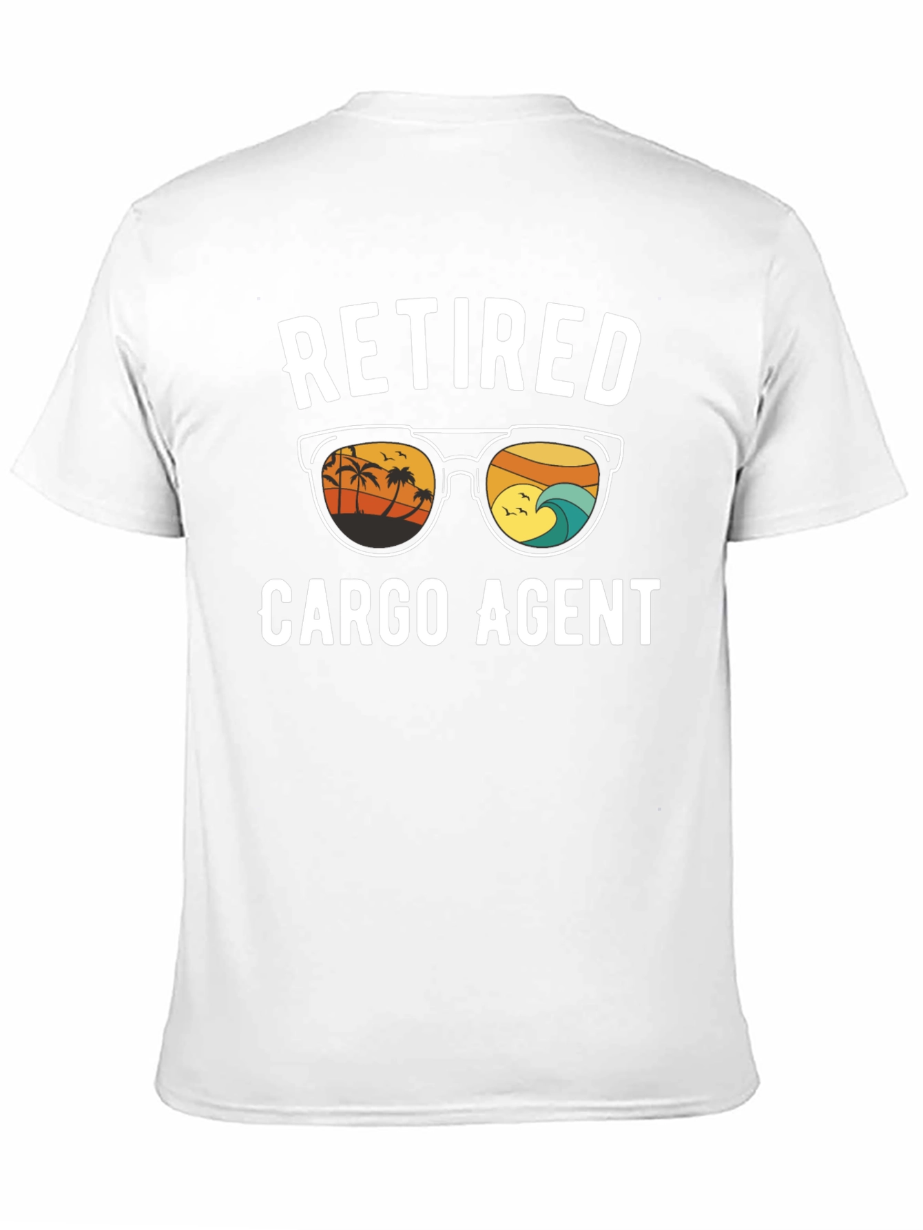 Retired Cargo Agent T-Shirt - Beach Design