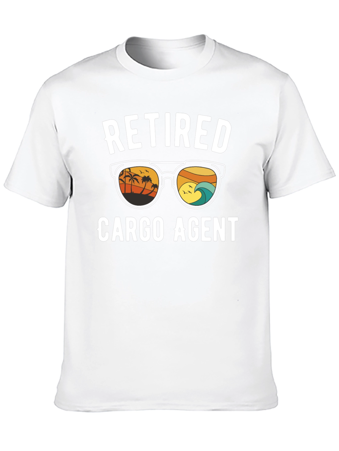 Retired Cargo Agent T-Shirt - Beach Design