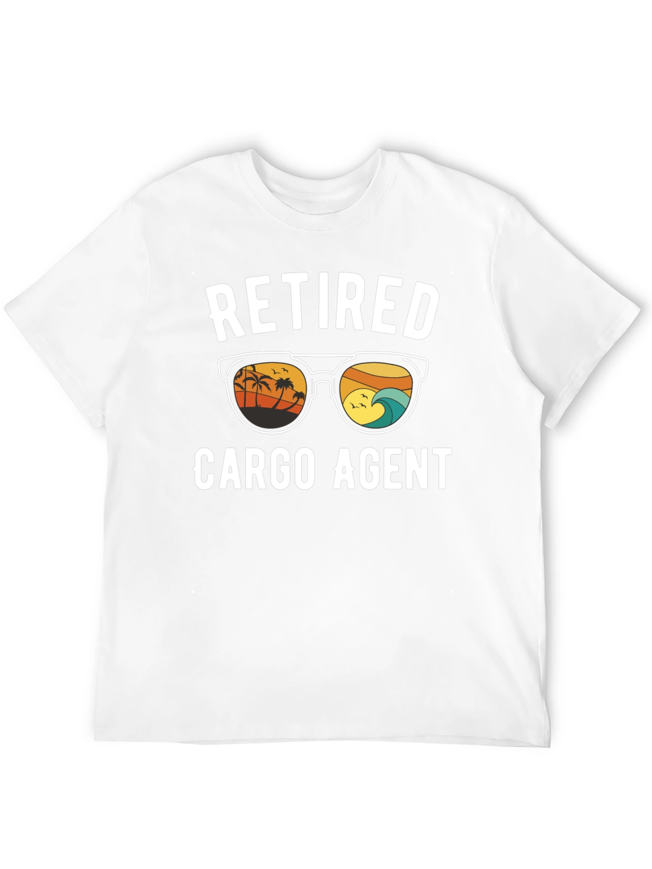 Retired Cargo Agent T-Shirt - Beach Design